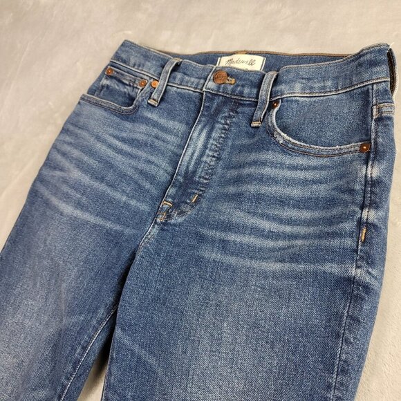 Madewell Denim Slim Demi-Boot Women's Straight Subtle Flared Jeans | Size 26 - Picture 4 of 11